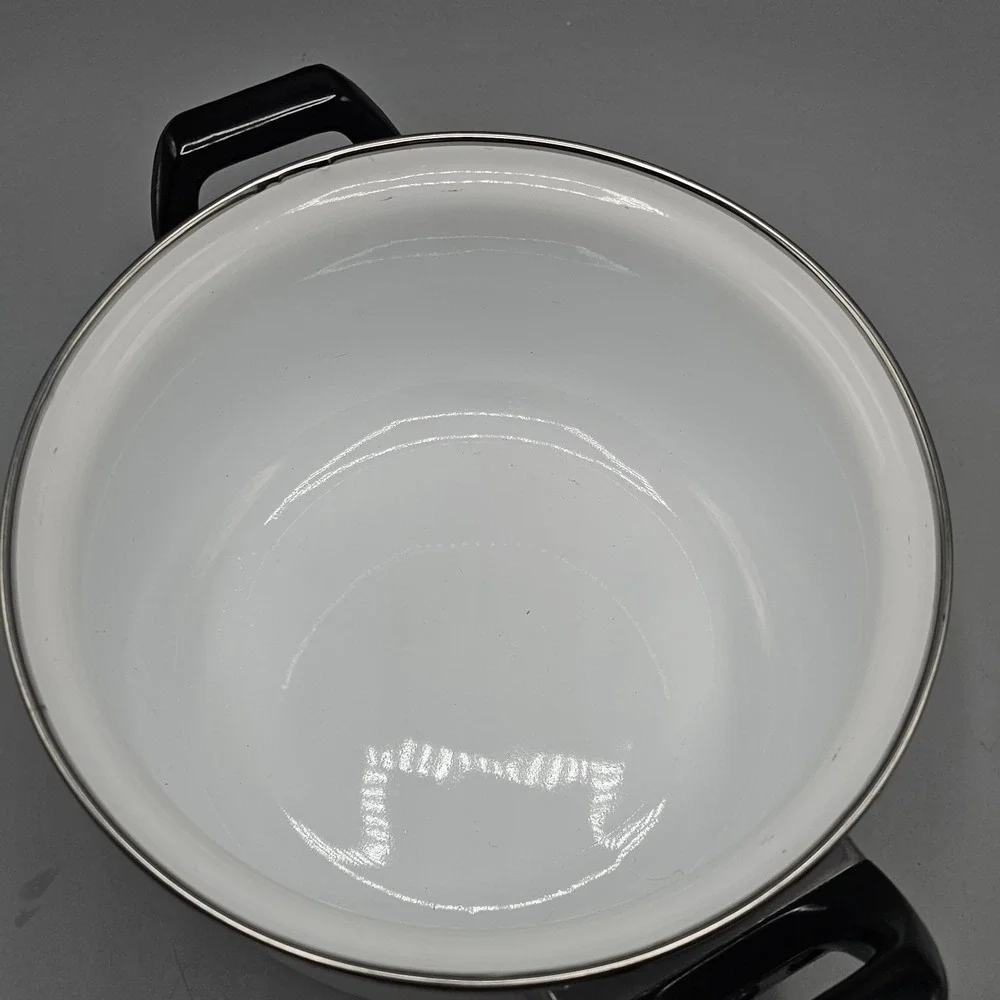 Vintage Roses Floral Flowers Enameled Sauce Pan Pot 1 Quart Grandmacore Cottage
